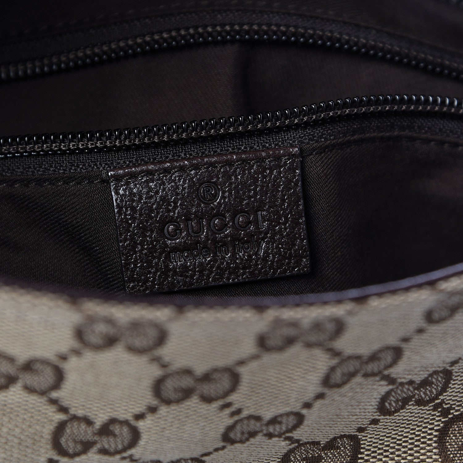 Gucci Monogram Web Medium Double Pocket Messenger Bag Dark Brown 6 of 10