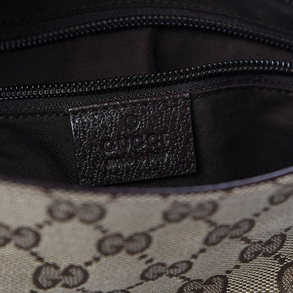 Gucci Monogram Web Medium Double Pocket Messenger Bag Dark Brown 6 of 10