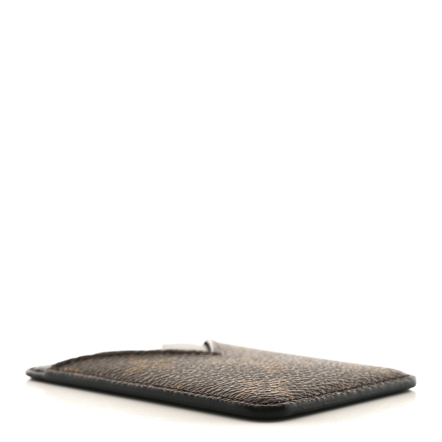 Louis Vuitton Monogram Macassar Magnetic Card Holder Black 4 of 6