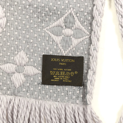 Louis Vuitton Wool Silk Logomania Scarf Pearl Grey 3 of 3