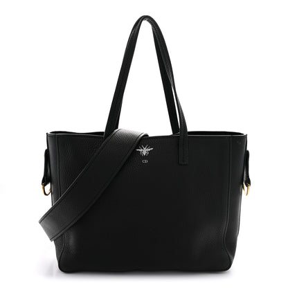 Christian Dior Grained Calfskin D-Bee Shopper Black 1 of 12