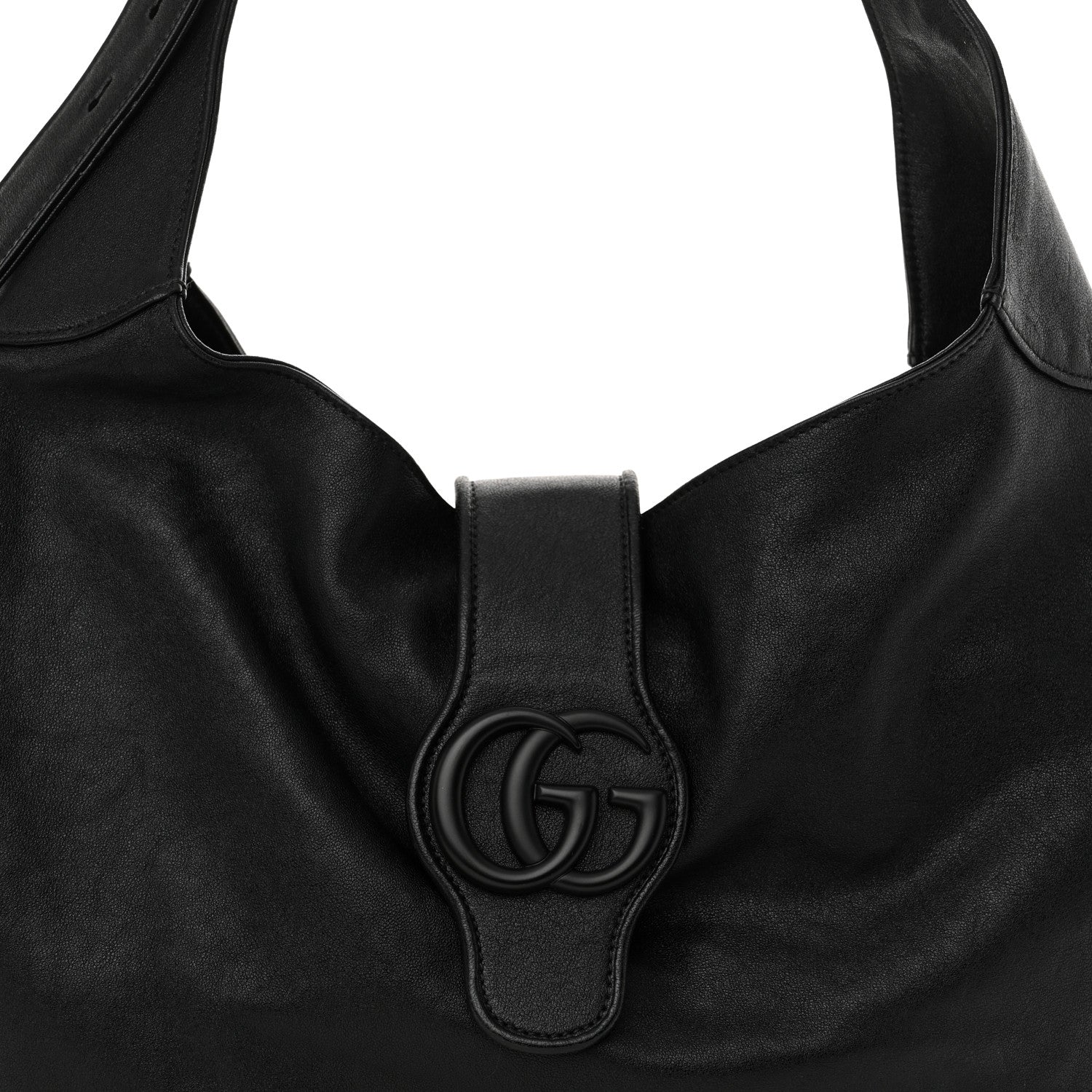 Gucci Goatskin Monochrome Large Aphrodite Shoulder Bag Black 8 of 10