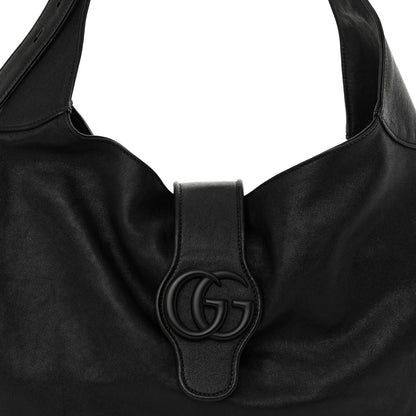 Gucci Goatskin Monochrome Large Aphrodite Shoulder Bag Black 8 of 10