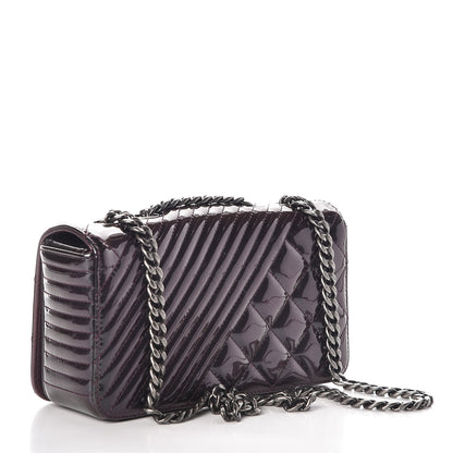 Chanel Iridescent Patent Quilted Small Coco Boy Flap Purple 3 of 7