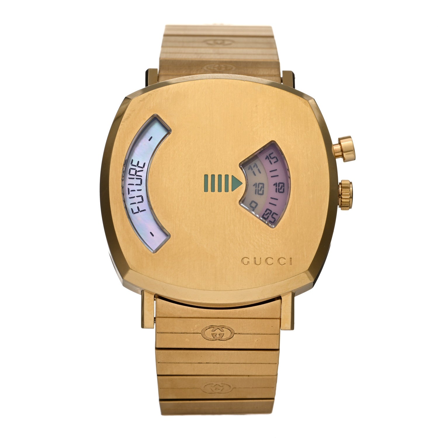Gucci Stainless Steel 38mm Grip Quartz Watch Gold 1 of 4