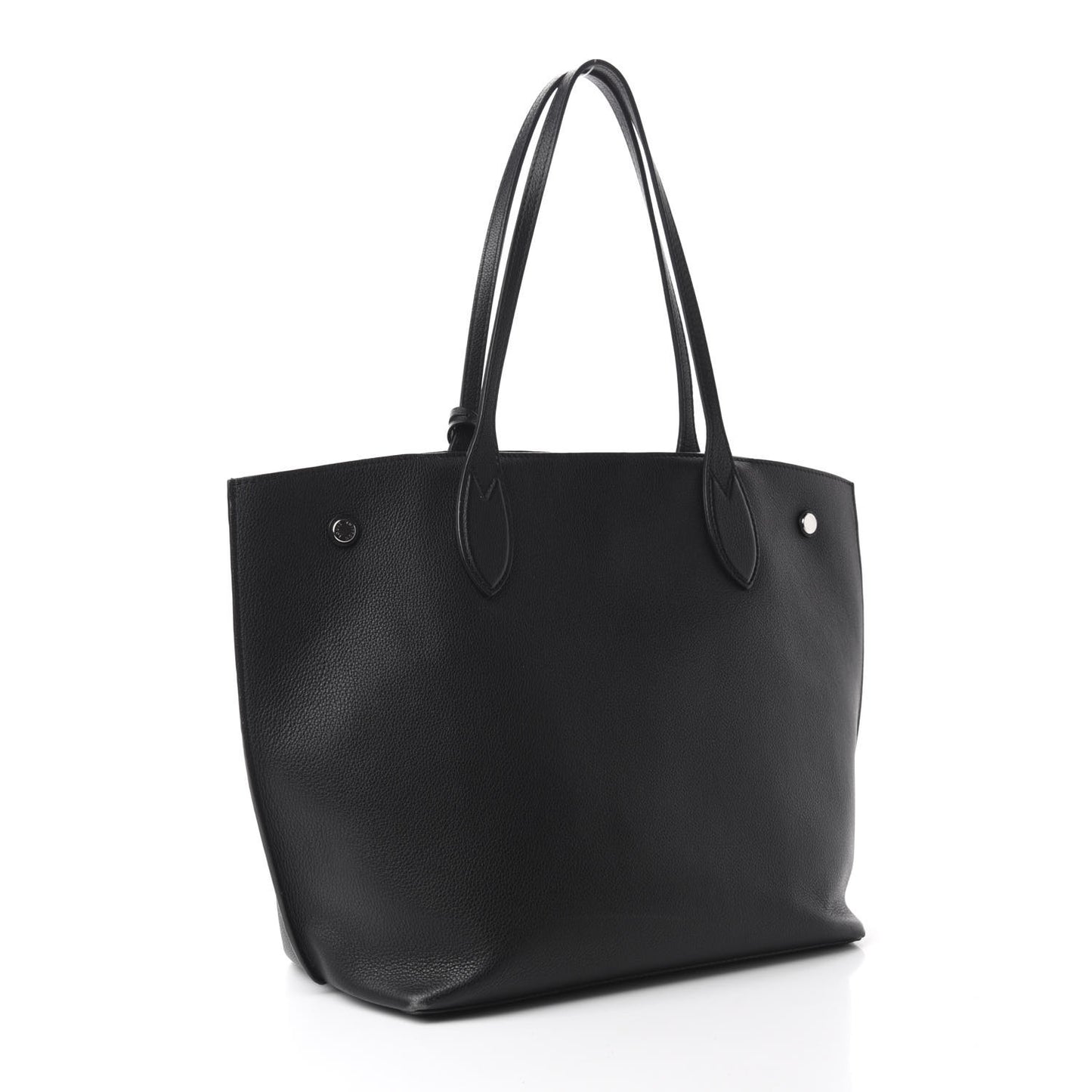 Calfskin Lockme Go Tote Black