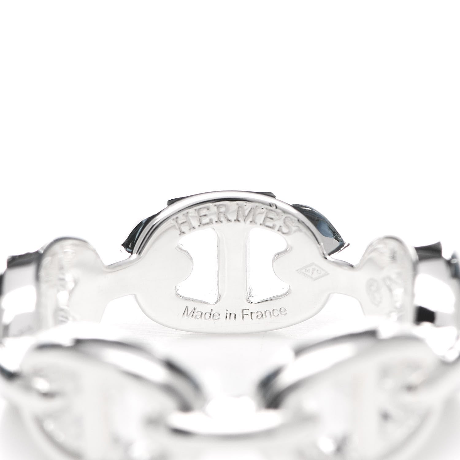 Hermes Sterling Silver PM Chaine d'Ancre Enchainee Band Ring 51 5.75 4 of 6