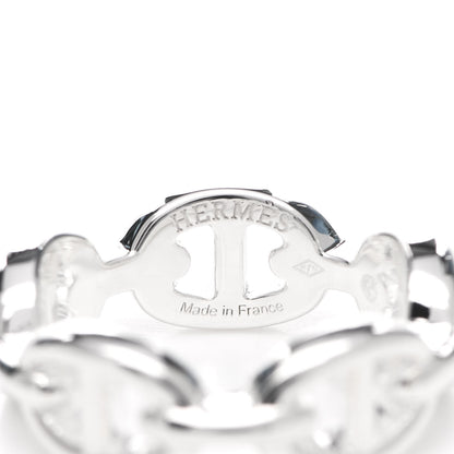 Hermes Sterling Silver PM Chaine d'Ancre Enchainee Band Ring 51 5.75 4 of 6