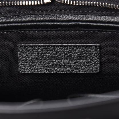 Alexander McQueen Pebbled Calfskin Small Skull Padlock Zip Around Tote Black 6 of 10