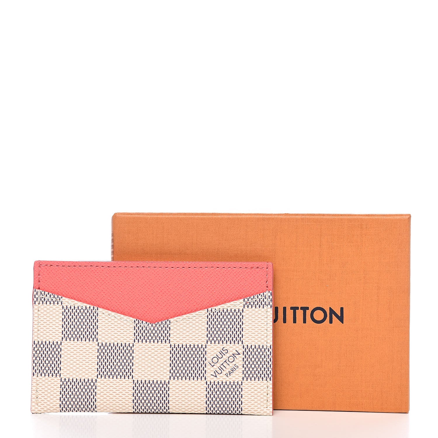Louis Vuitton Damier Azur Daily Card Holder Rose Papaye 7 of 7