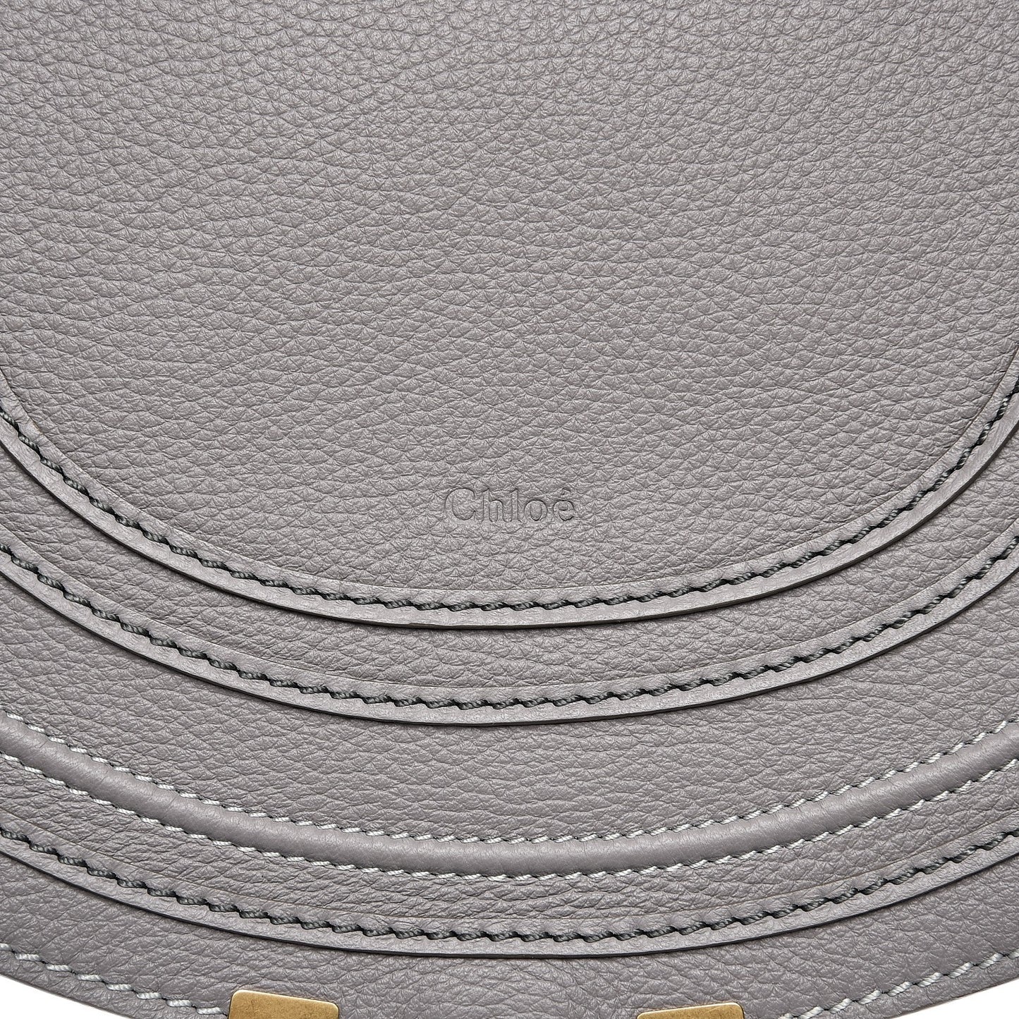 Calfskin Medium Marcie Round Crossbody Bag Cashmere Grey