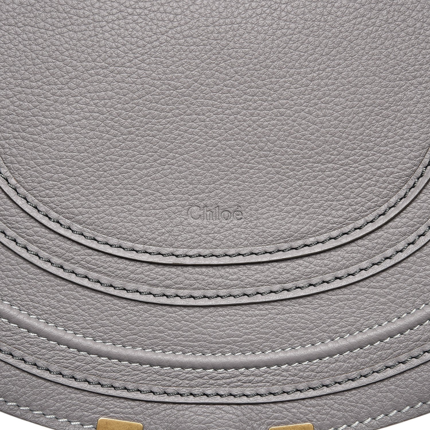 Chloe Calfskin Medium Marcie Round Crossbody Bag Cashmere Grey 8 of 8