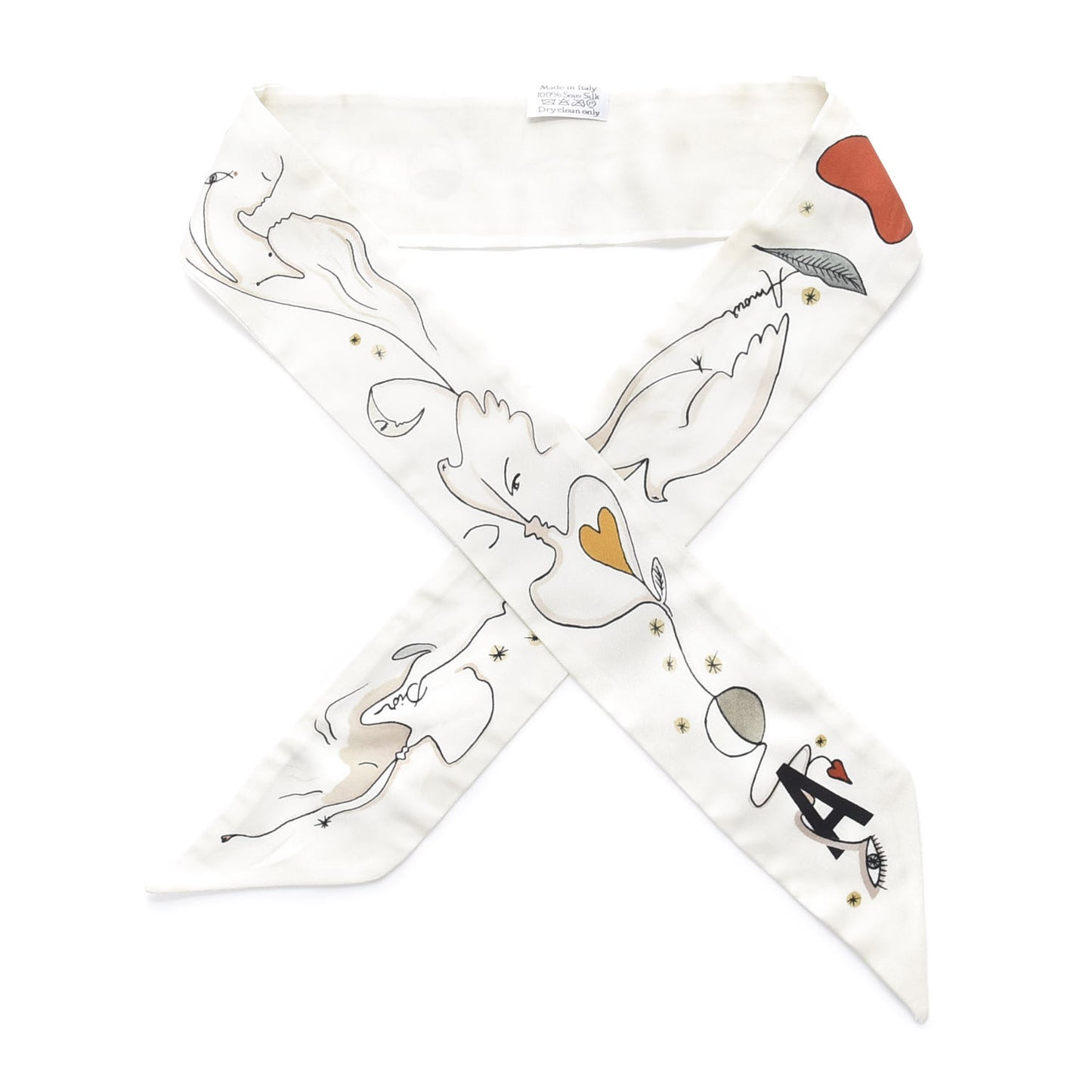 Silk Mitzah Scarf Off White