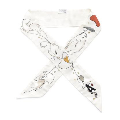 Christian Dior Silk Mitzah Scarf Off White 1 of 6