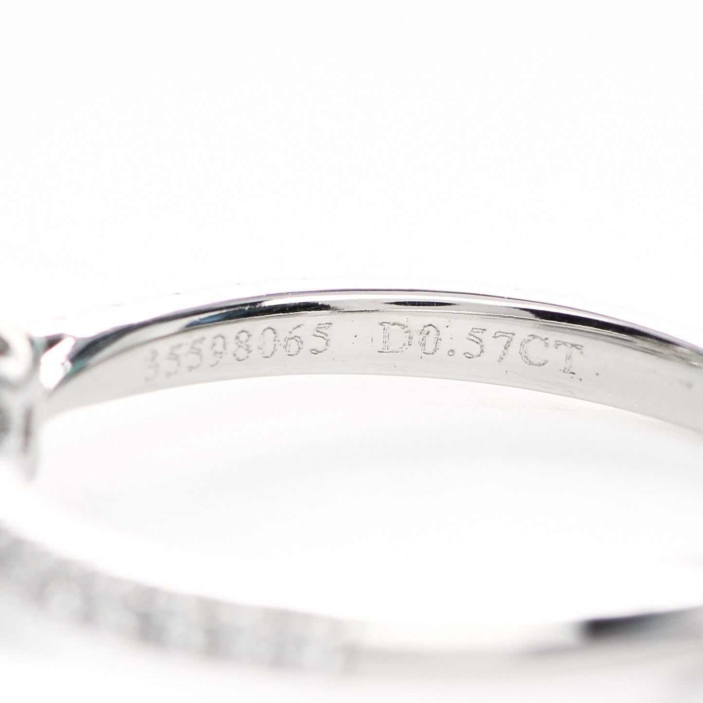 Platinum Diamond .57ct Novo Cushion Cut Engagement Ring 50 5.25