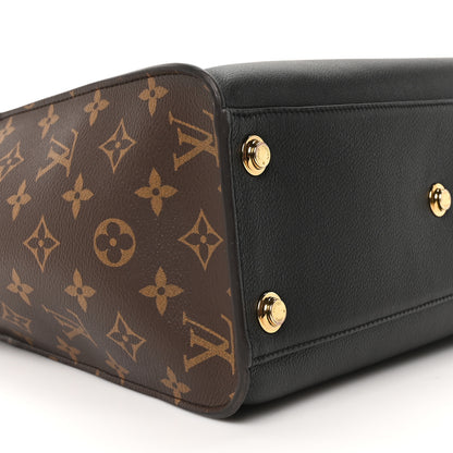 Louis Vuitton Calfskin Monogram On My Side MM Black 8 of 9