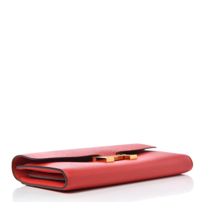 Hermes Epsom Constance Long Wallet Rouge Tomate 4 of 6
