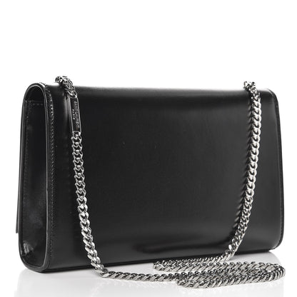 Saint Laurent Smooth Calfskin Medium Monogram Kate Satchel Black 3 of 8