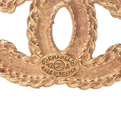 Chanel Metal CC Rope Earrings Matte Gold 3 of 5