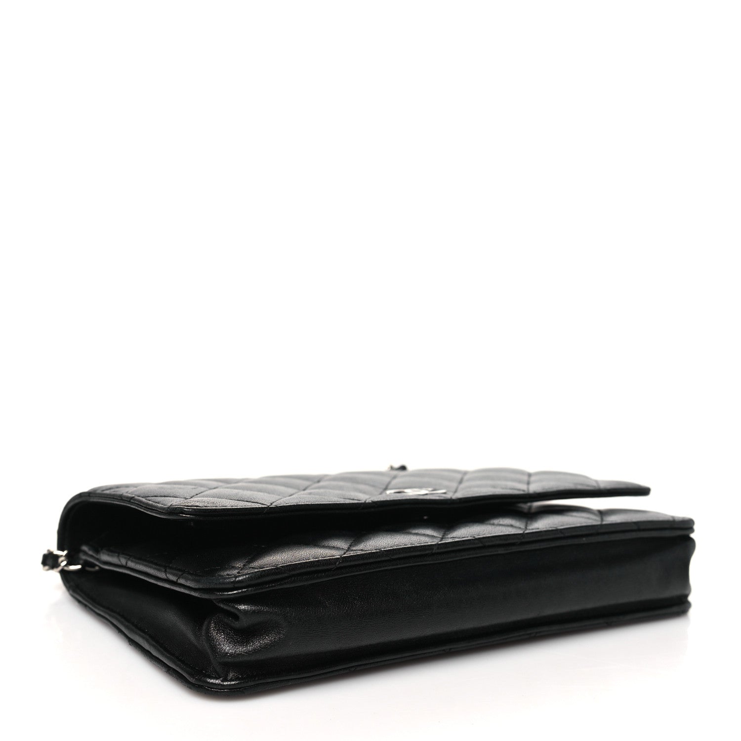 Chanel Lambskin Quilted Wallet On Chain WOC Black 4 of 12