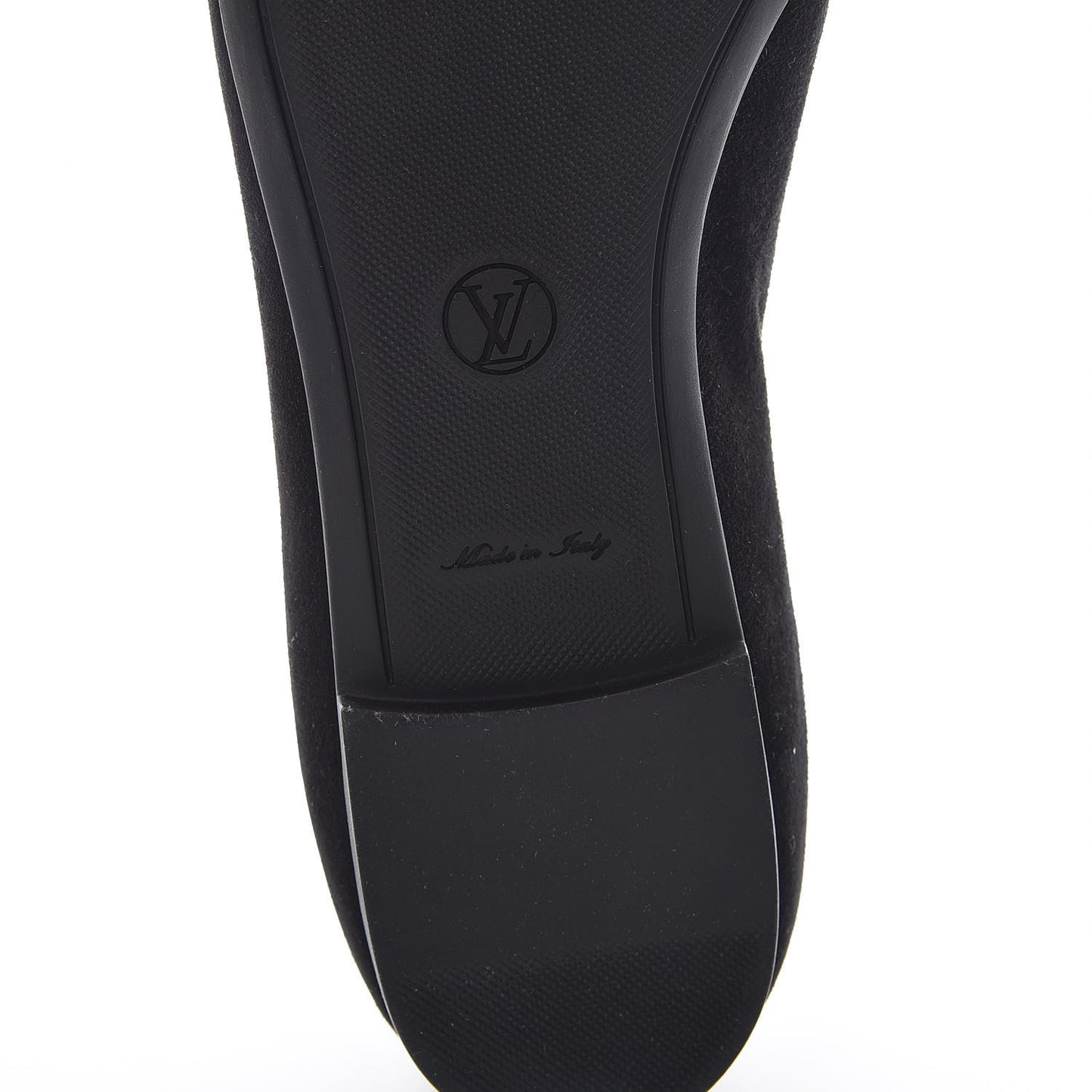 Suede Monogram Uniformes Ballet Flats 37.5 Black