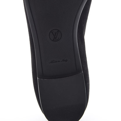 Louis Vuitton Suede Monogram Uniformes Ballet Flats 37.5 Black 6 of 12