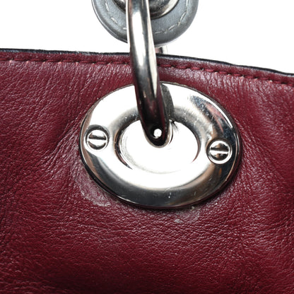 Christian Dior Smooth Calfskin Medium Tri-Color Diorissimo Tote Pink Grey Burgundy 10 of 14