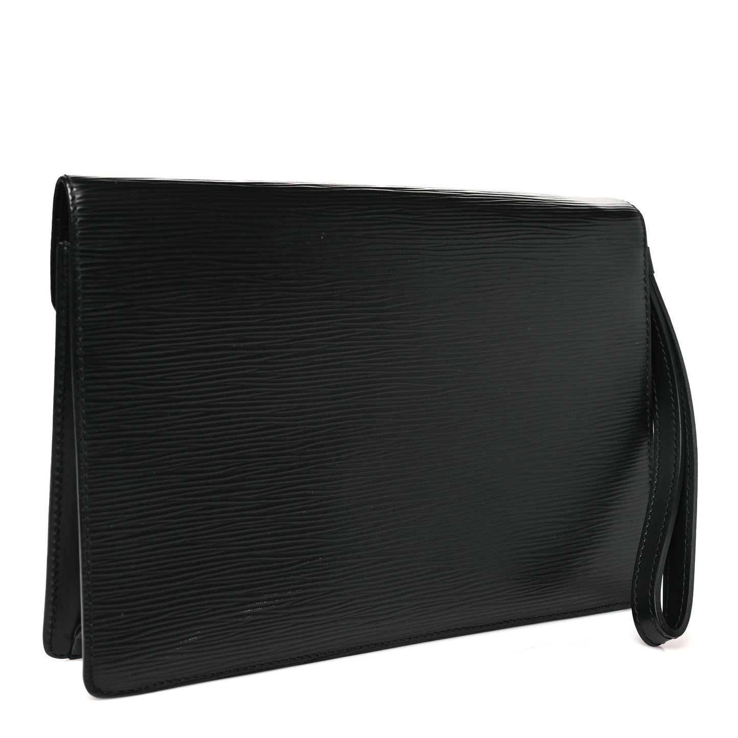 Epi Pochette Sellier Dragonne Clutch Black