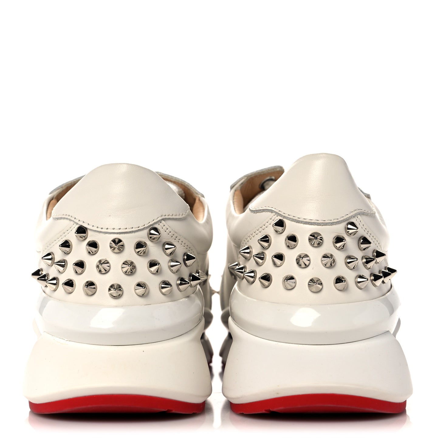 Calfskin Spike VRS 2018 Sneakers 37.5 Snow Silver