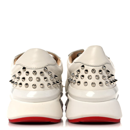 Christian Louboutin Calfskin Spike VRS 2018 Sneakers 37.5 Snow Silver 6 of 12