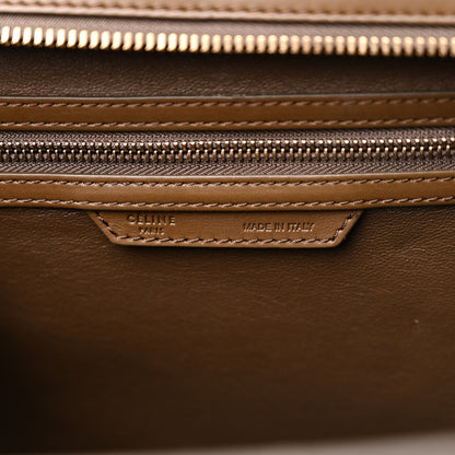 Celine Textured Calfskin Suede Tri-color Mini Luggage Cream 6 of 17