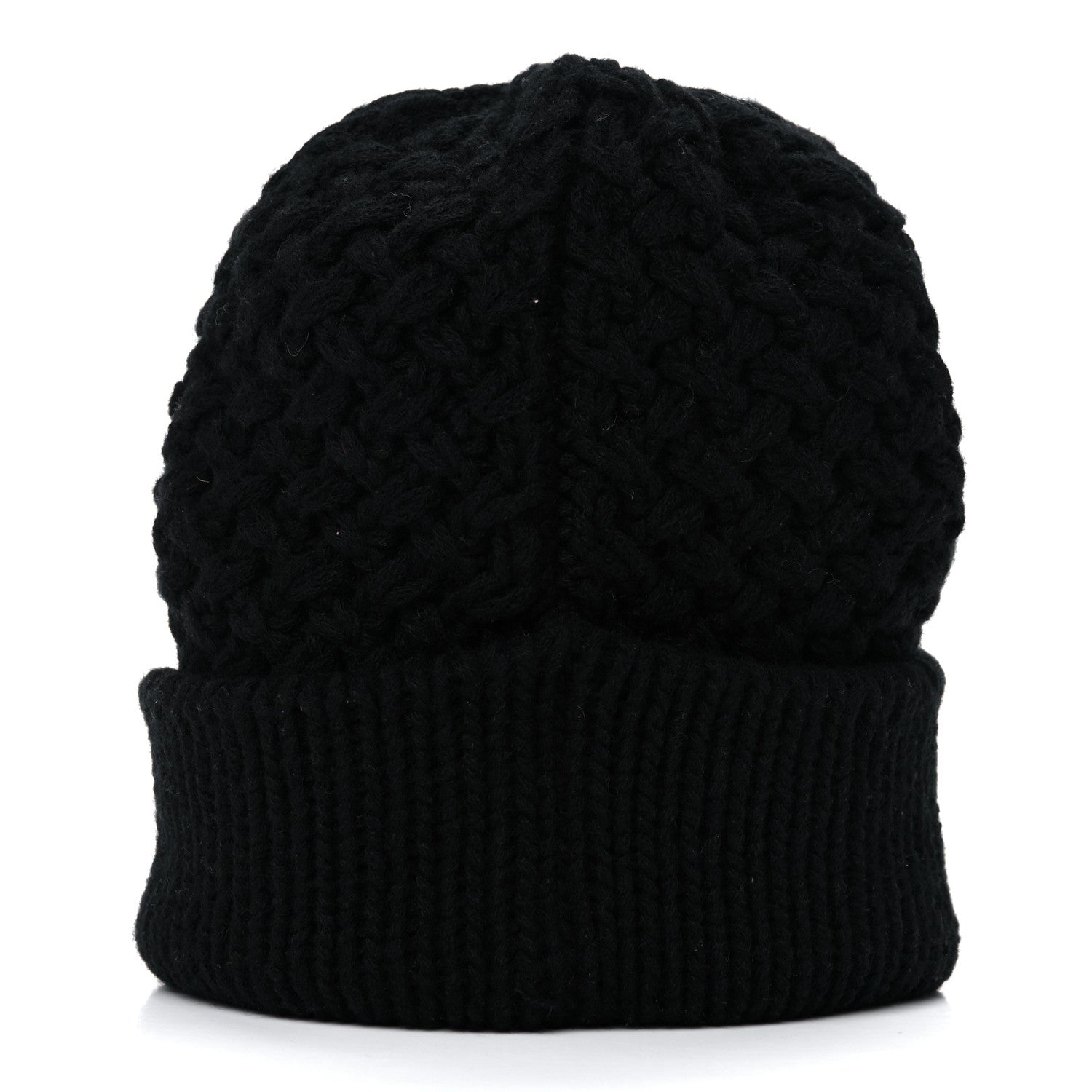 Chanel Cashmere CC Beanie Hat Black White 3 of 7