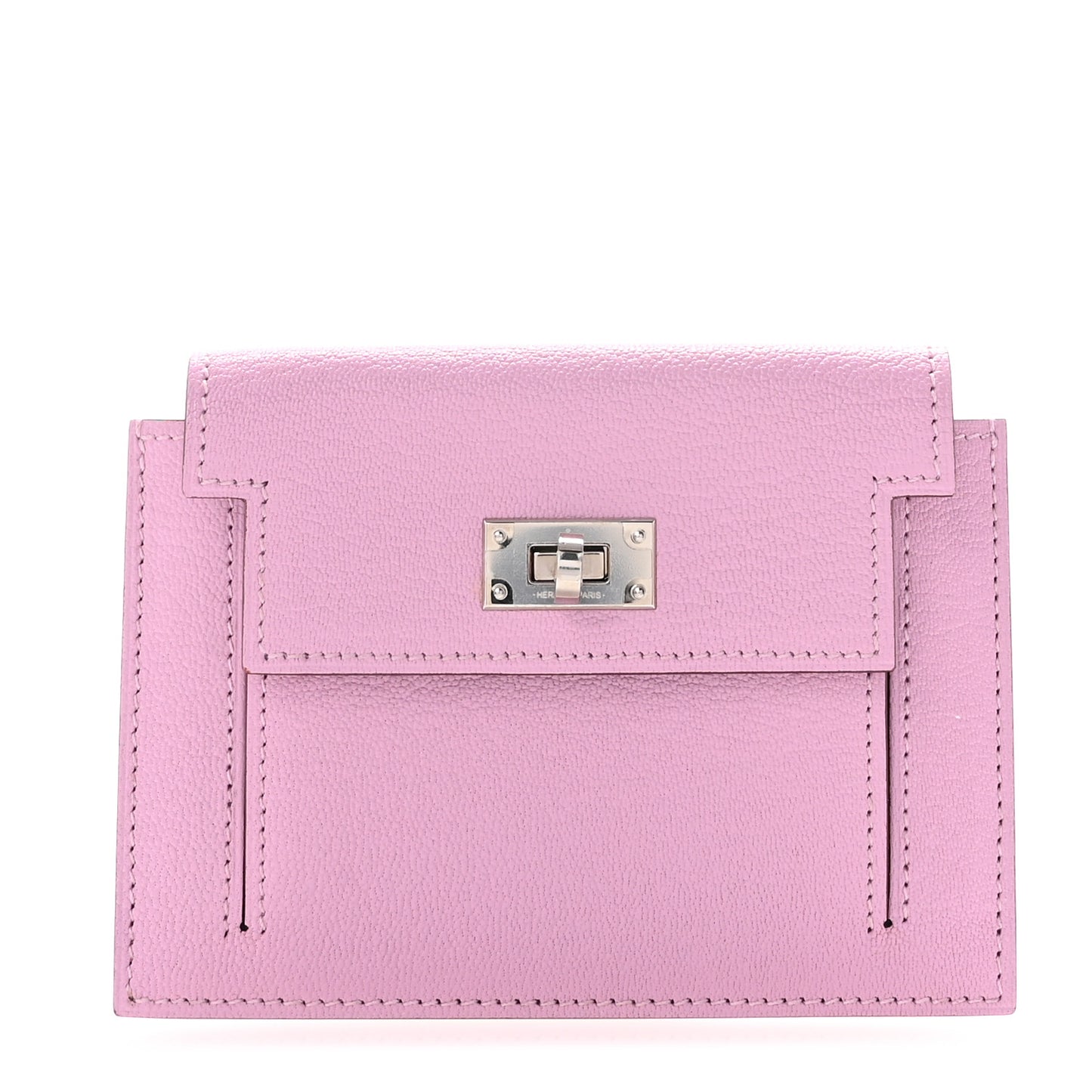 Chevre Mysore Kelly Pocket Compact Wallet Mauve Sylvestre