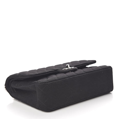 Chanel Jersey Quilted Medium Double Flap Black 4 of 11