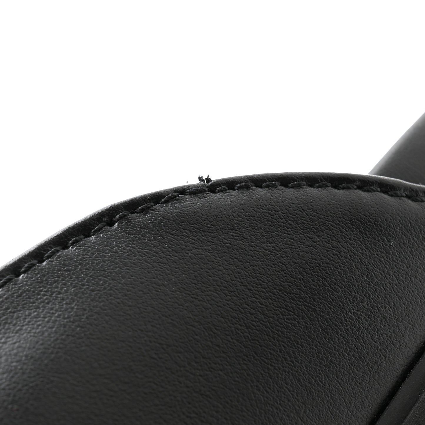 City Calfskin Triangle Logo 20mm Flat Mules 12 Black