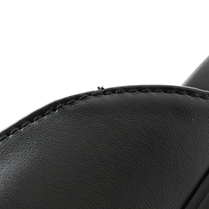 Prada City Calfskin Triangle Logo 20mm Flat Mules 12 Black 10 of 10