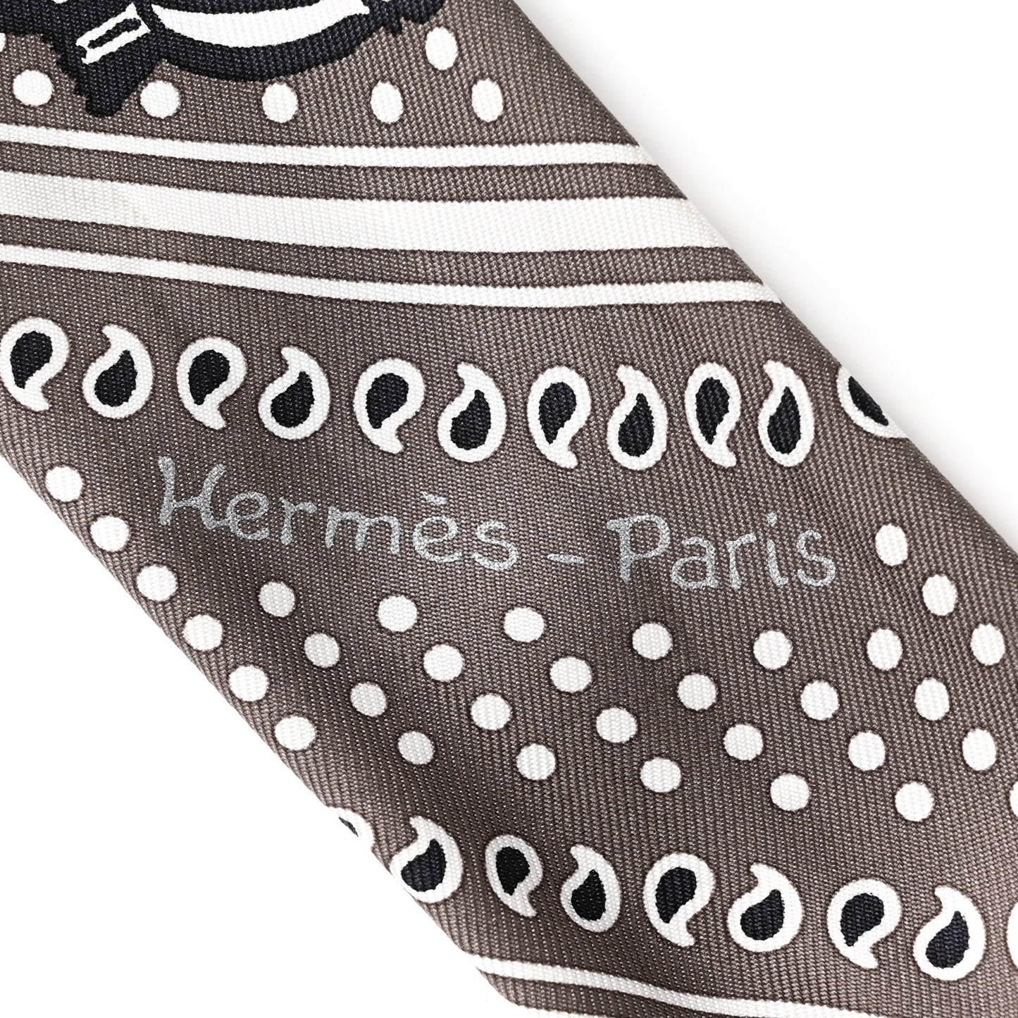 Silk Les Zebres Twilly Gris Taupe Black White