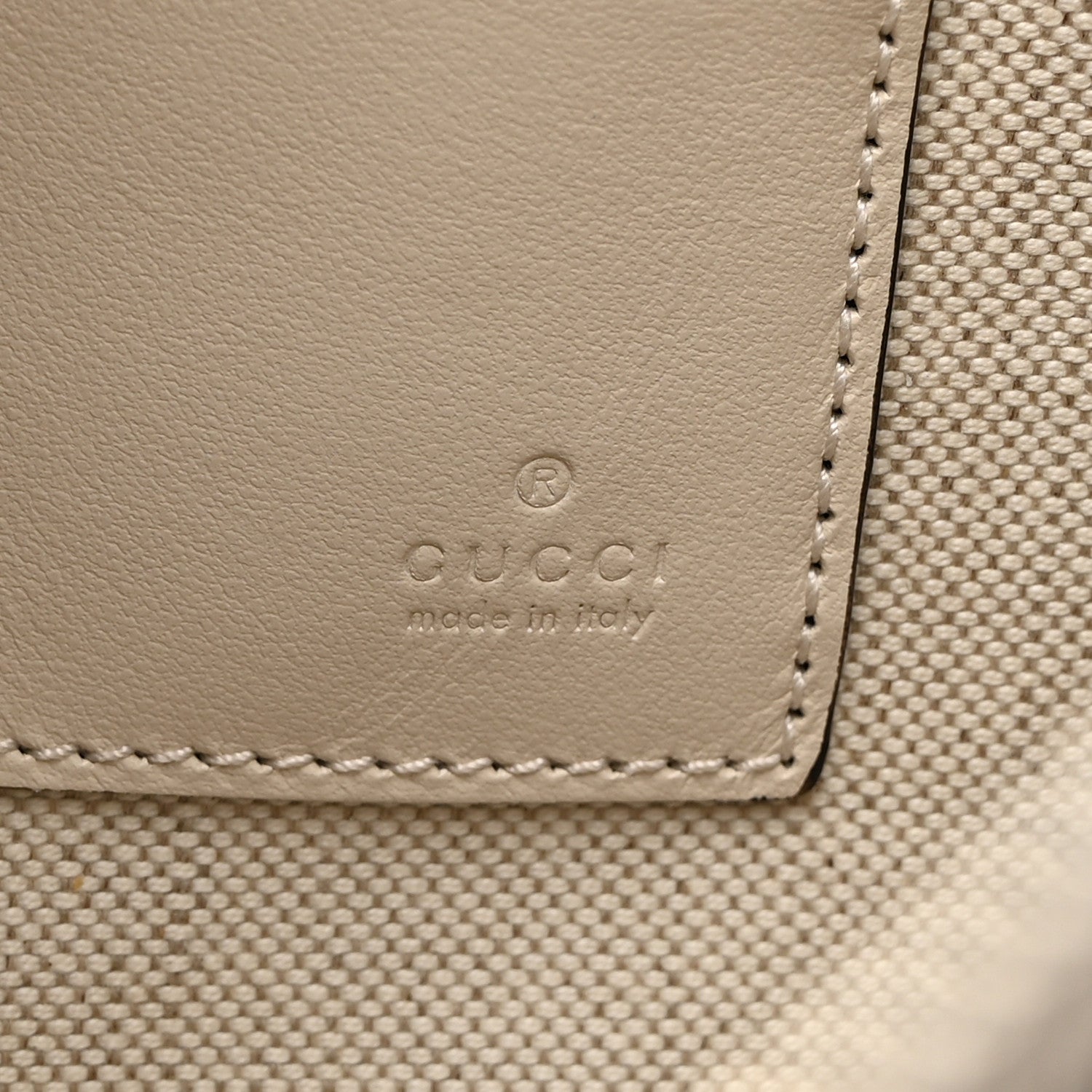 Gucci Calfskin GG Tennis Embossed Wristlet Pouch Mystic White 6 of 7