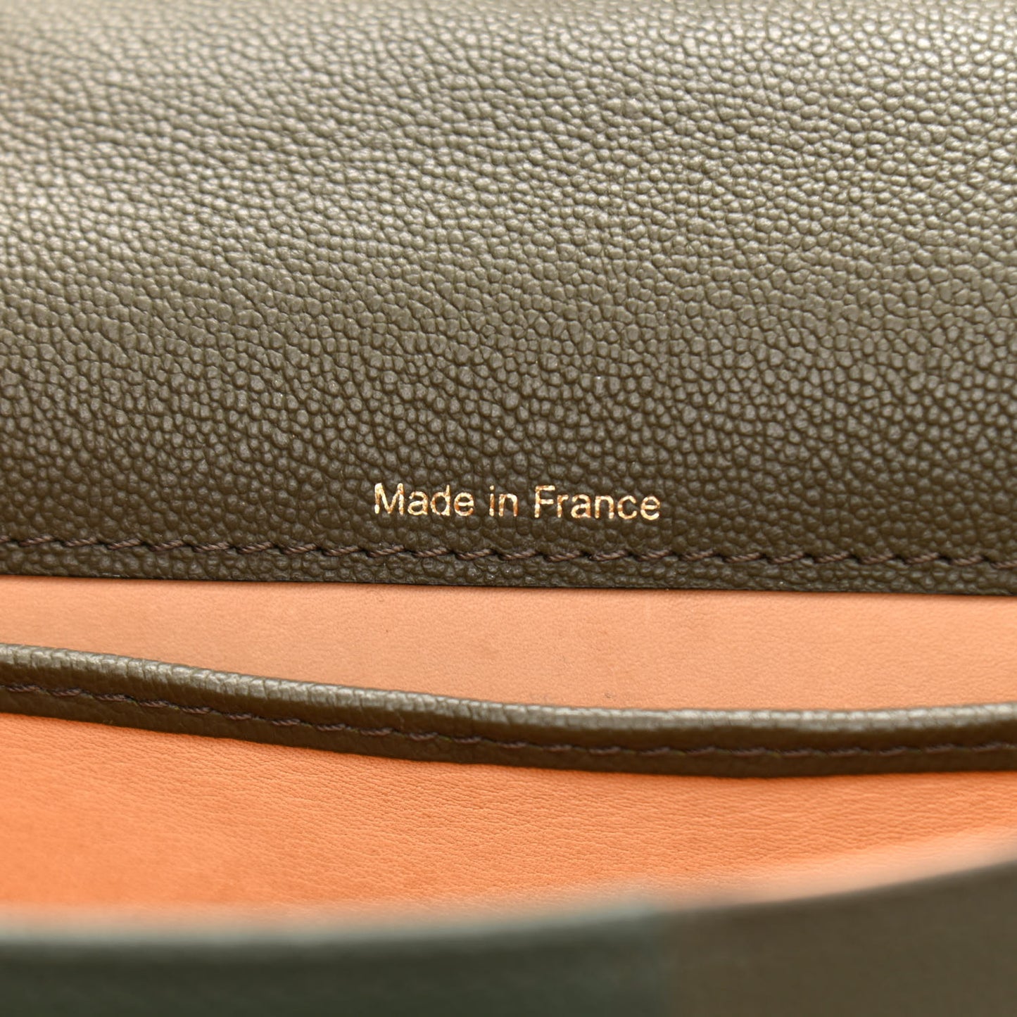 Grained Rodeo Calfskin Mini Brillant Camaieux Satchel Kaki