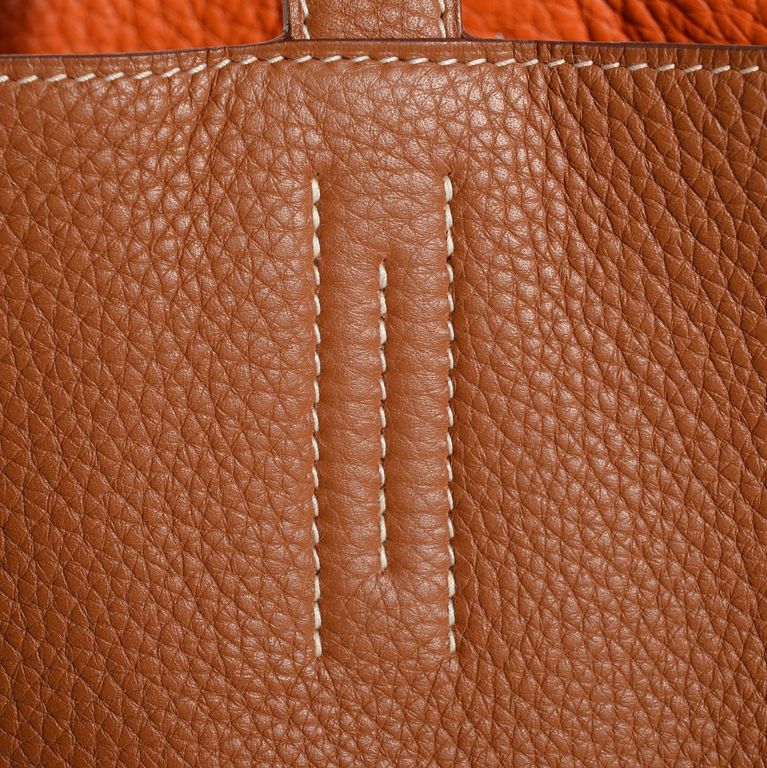 Hermes Taurillon Clemence Double Sens 36 Reversible Tote Gold and Orange 11 of 11