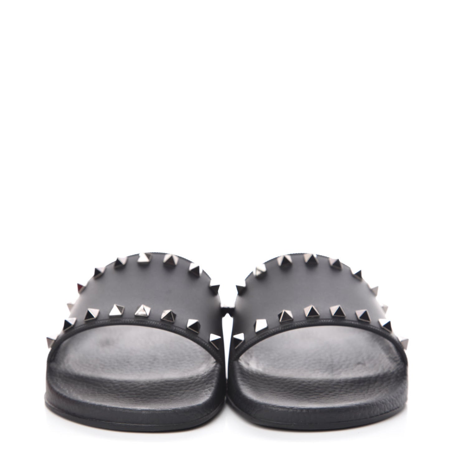 Rubber Rockstud Slide Sandals 39 Black