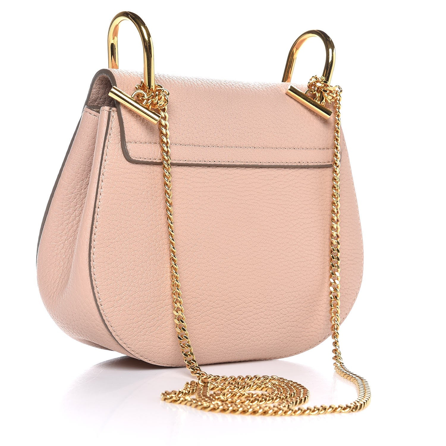 Chloe Grained Lambskin Mini Drew Shoulder Bag Cement Pink 3 of 6