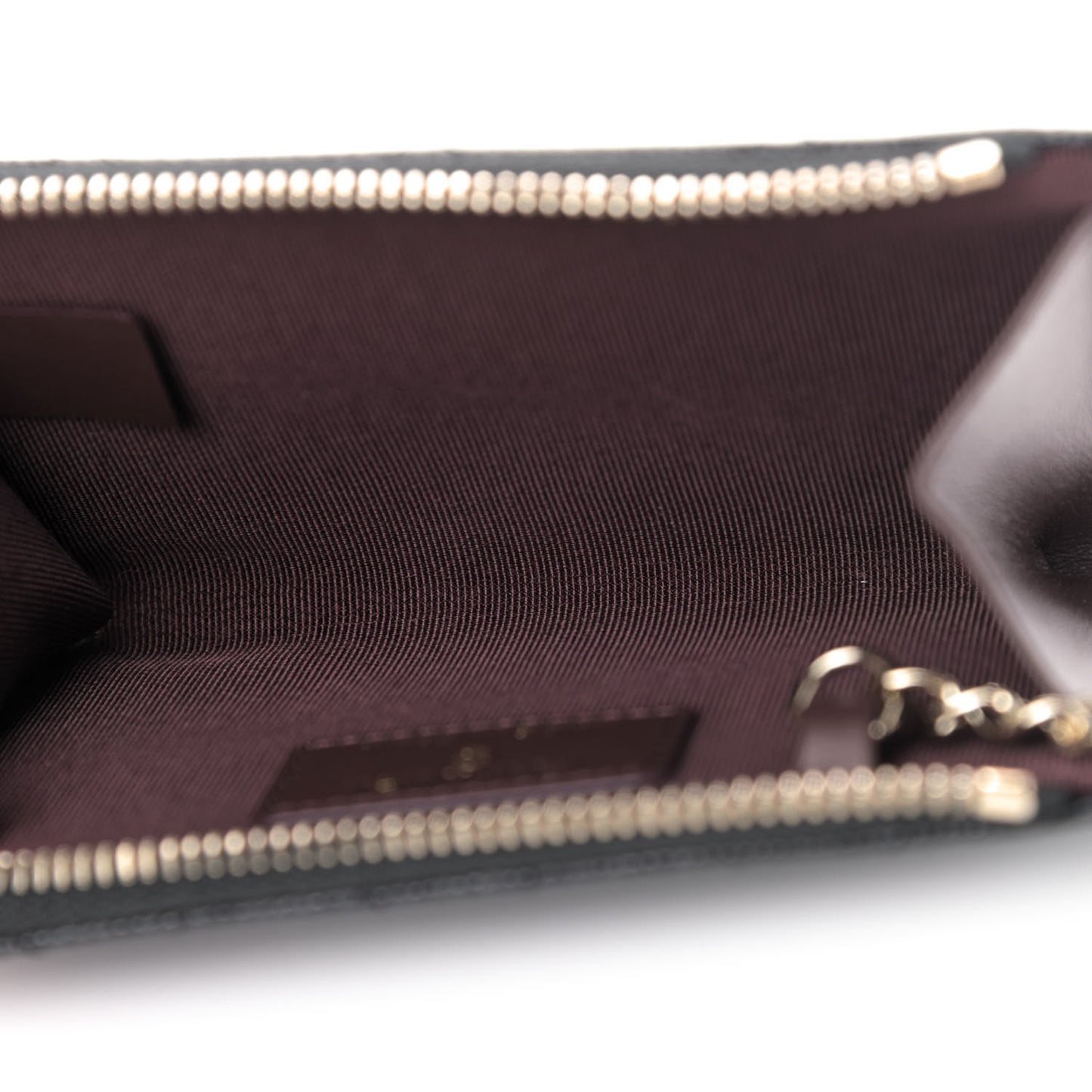 Caviar Quilted Zipped Key Holder Case Black