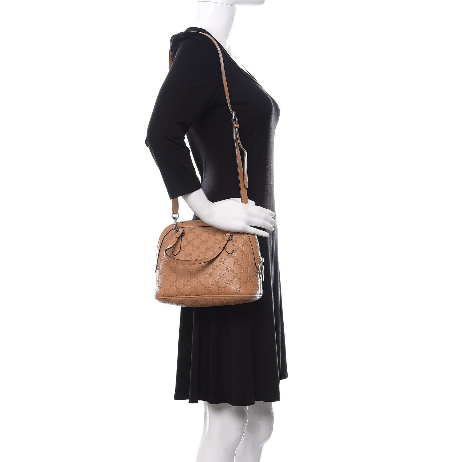 Gucci Guccissima Mini Dome Bag Whiskey 2 of 10