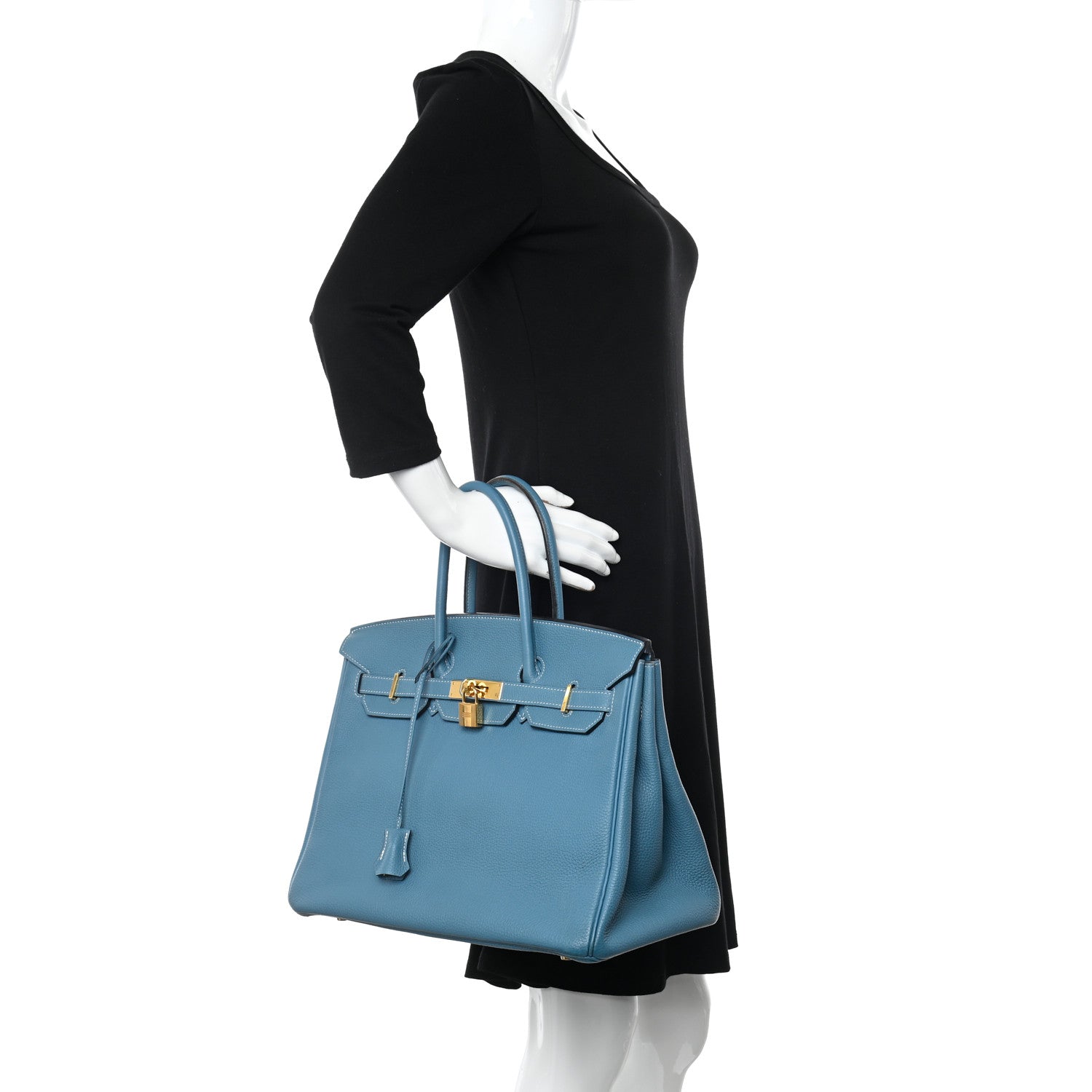 Hermes Togo Birkin 35 Blue Jean 2 of 14