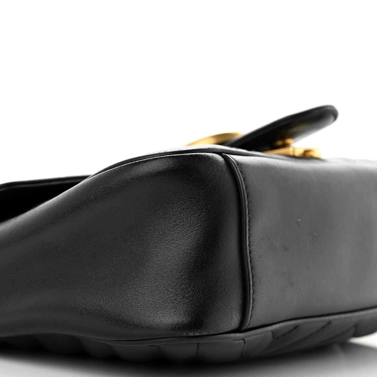 Calfskin Matelasse Small GG Marmont Shoulder Bag Black