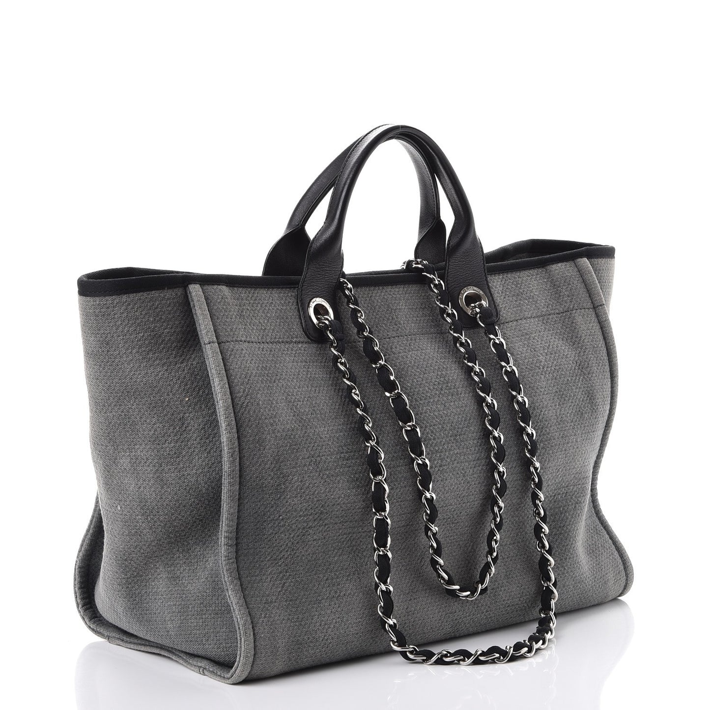 Canvas Large Deauville Tote Grey