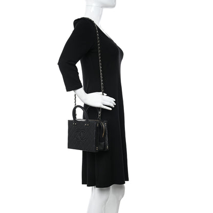 Chanel Calfskin Quilted Studded Square Vanity Case Black 2 of 11