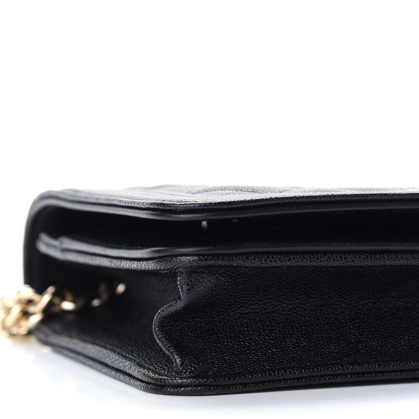 Caviar Quilted Boy Wallet On Chain WOC Black