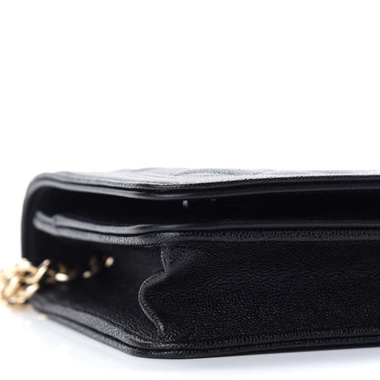 Chanel Caviar Quilted Boy Wallet On Chain WOC Black 9 of 10